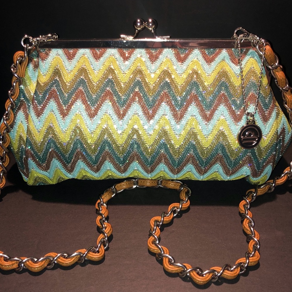 Big Buddha Retro pattern crossbody clutch
